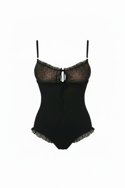 Body z wełny merino i tiulu Sierra