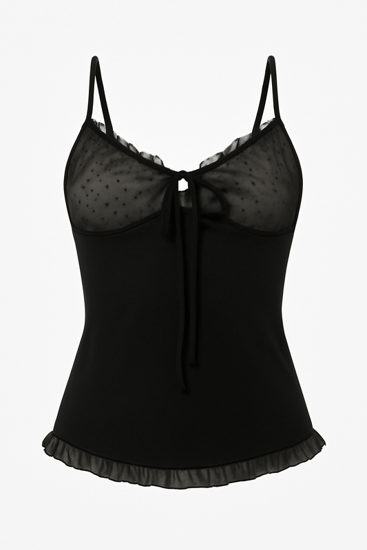 Top z wełny merino i tiulu Alameda