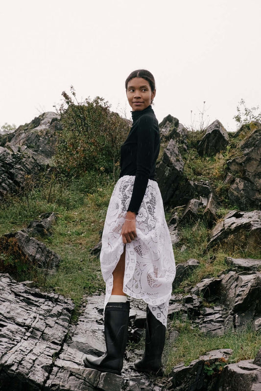 Golf z prążkowanej wełny merino.