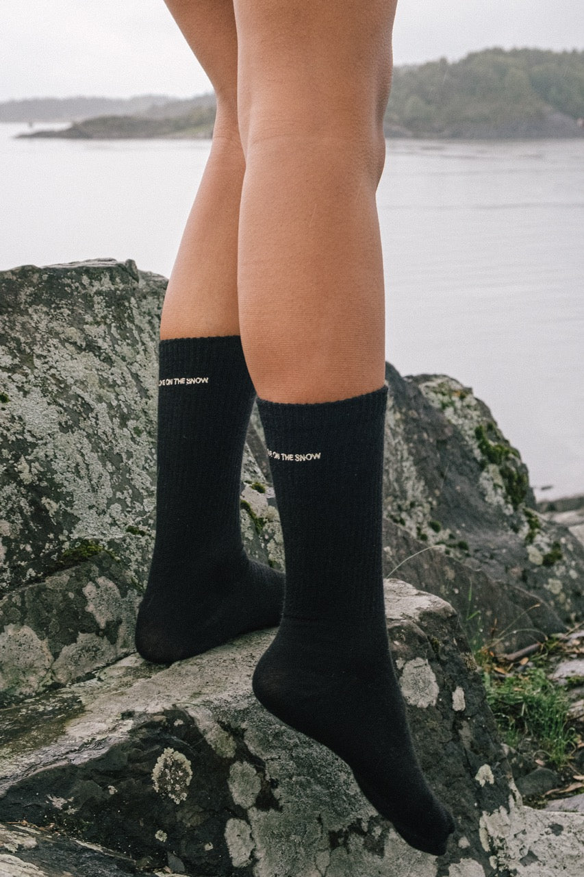 Skarpetki z wełny merino czarne