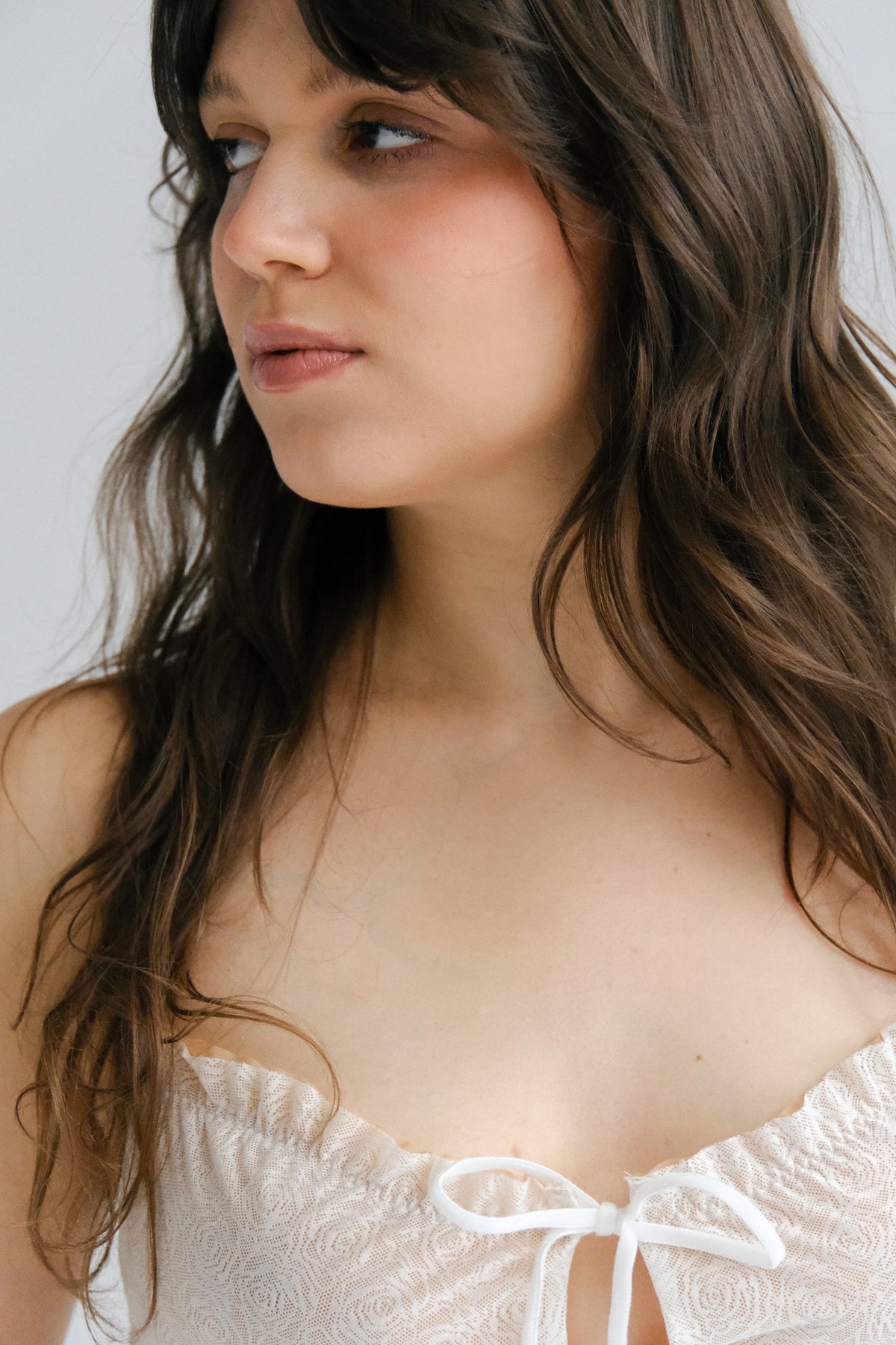Merino wool and tulle Bodysuit Sierra - limited edition "roses"