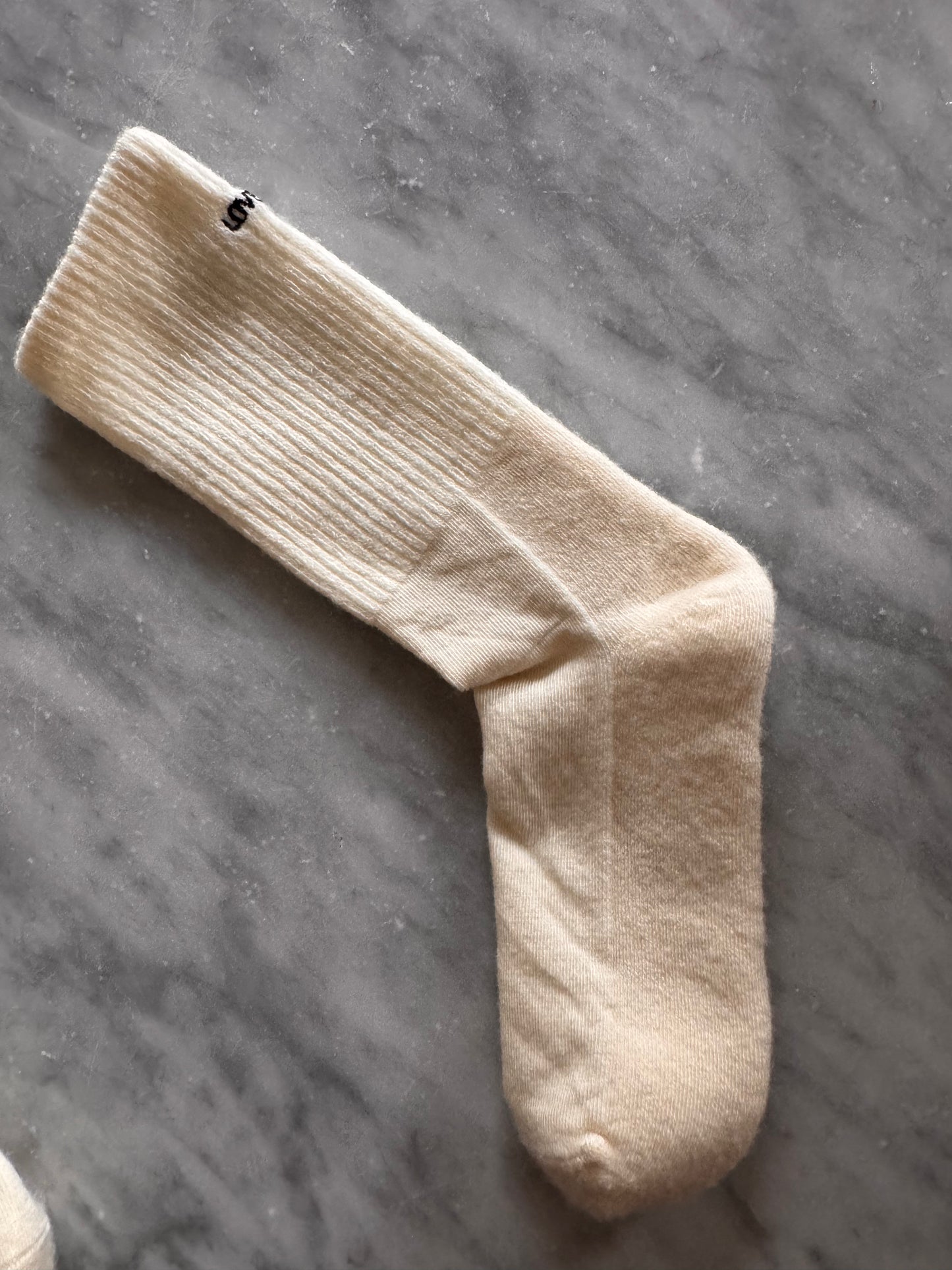 Skarpetki z wełny merino beżowe