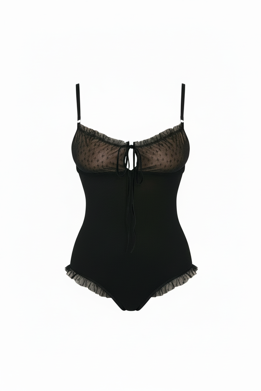 Merino wool and tulle Bodysuit Sierra