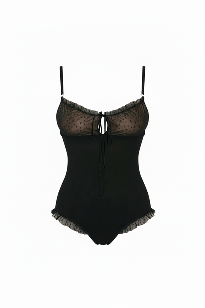 Merino wool and tulle Bodysuit Sierra