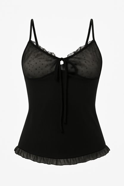 Top z wełny merino i tiulu Alameda