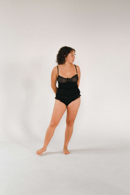 Top z wełny merino i tiulu Alameda