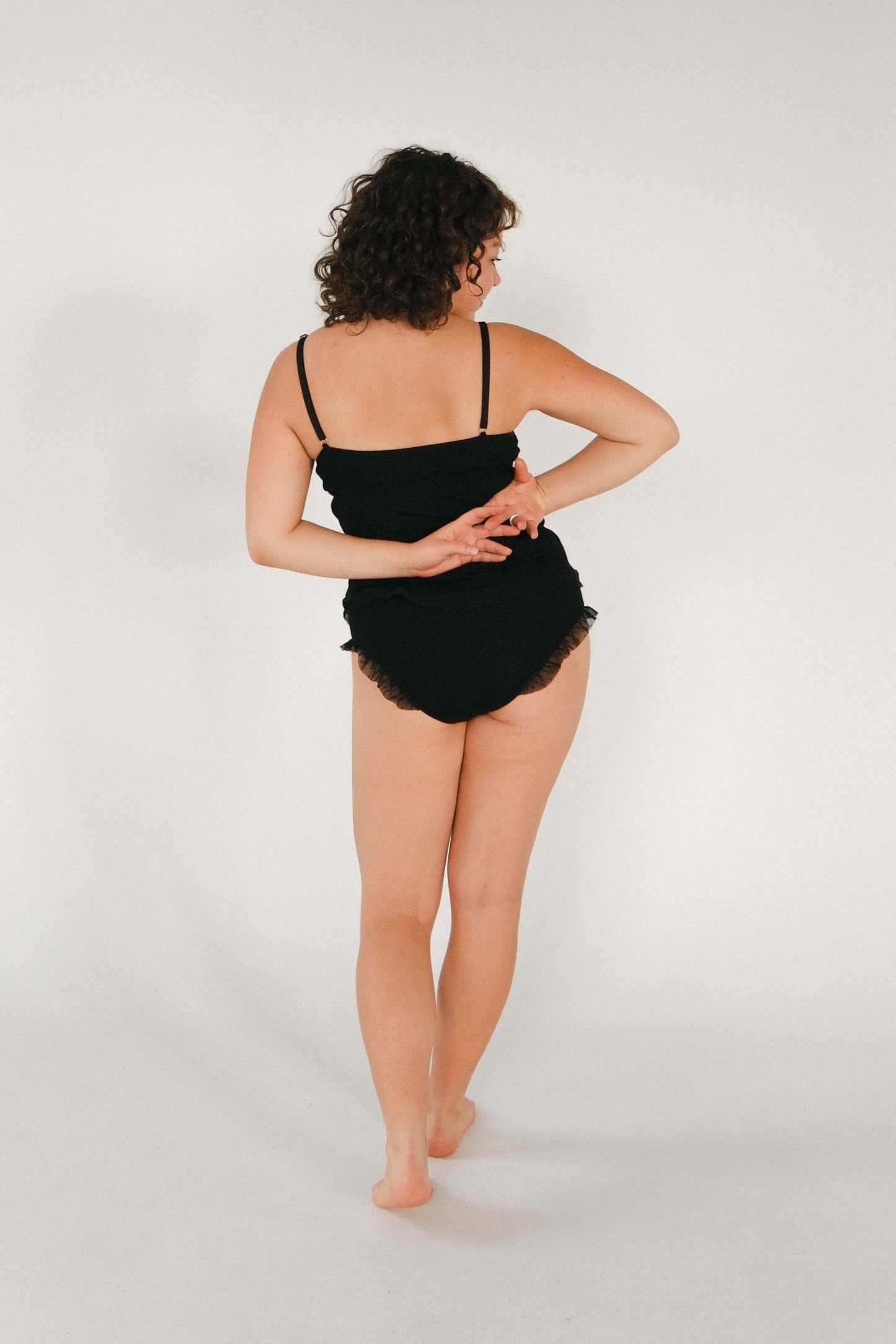 Top z wełny merino i tiulu Alameda