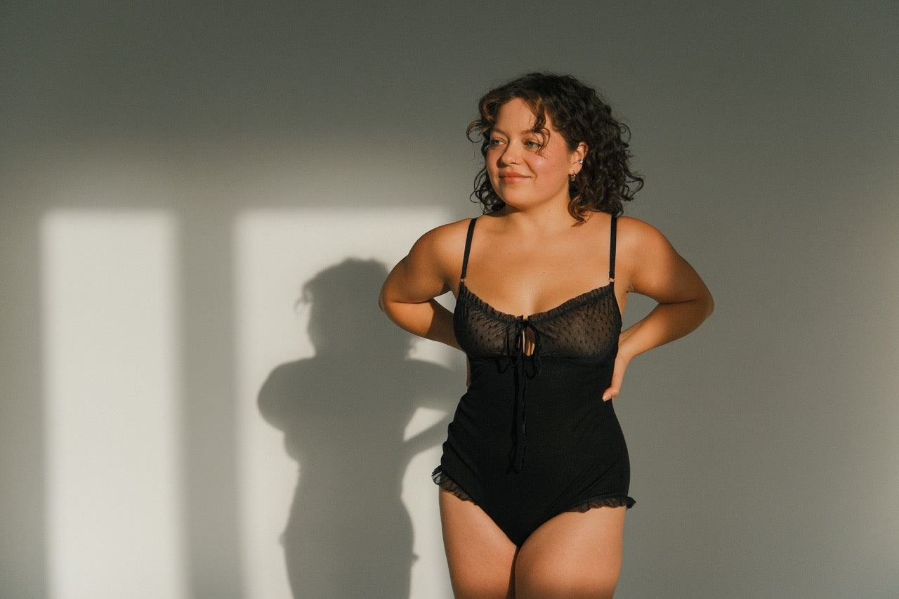 Merino wool and tulle Bodysuit Sierra