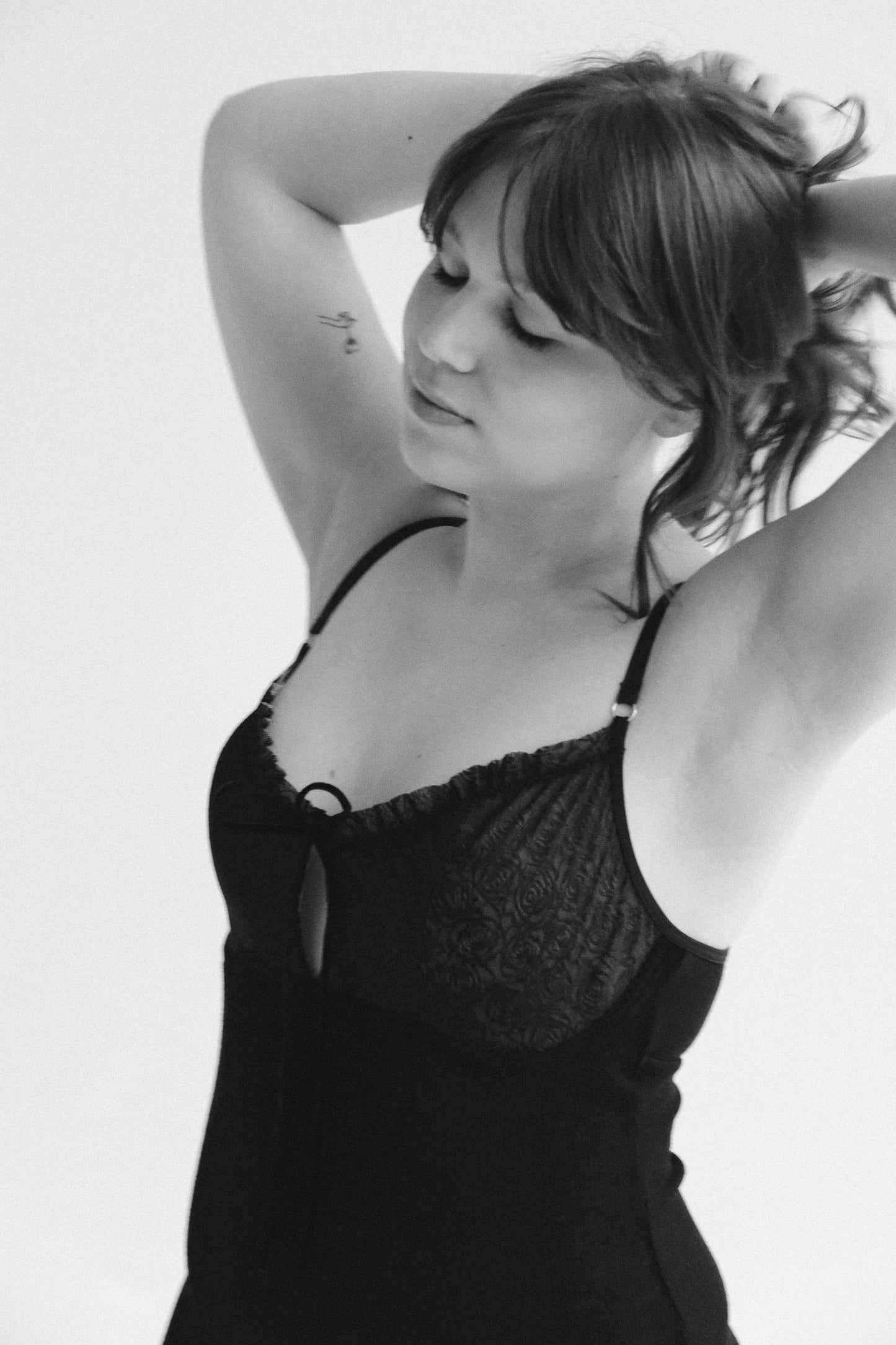 Merino wool and tulle Bodysuit Sierra - limited edition "roses"