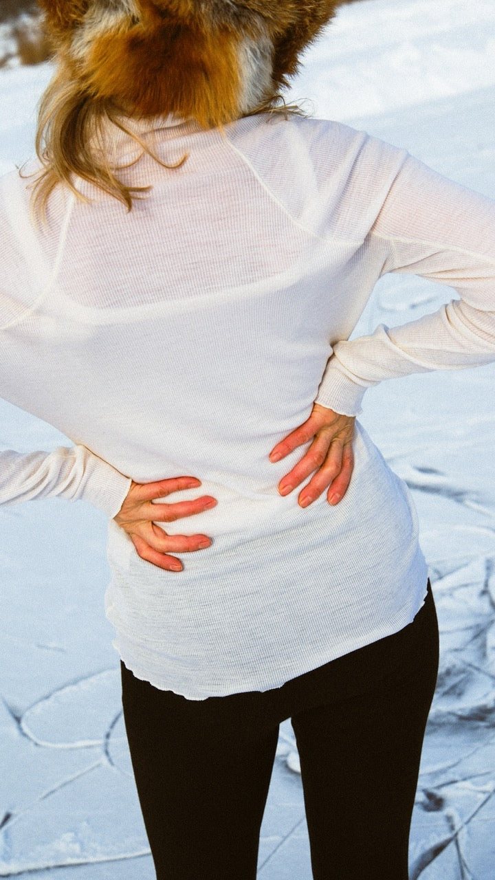 Oslo Ribbed Merino Wool Turtleneck crème